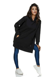 Bodymove Γυναικείο Τρίκλωνο Φούτερ Μπλουζοφόρεμα με Άνοιγμα στο Πλάι