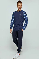 Ανδρικό Παντελόνι Τρίκλωνο με Μανσέτες και Φερμουάρ στις Τσέπες Bodymove