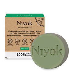 Niyok | Στερεό Αφρόλουτρο 3 σε 1 Σώμα + Μαλλιά + Πρόσωπο Early Spring