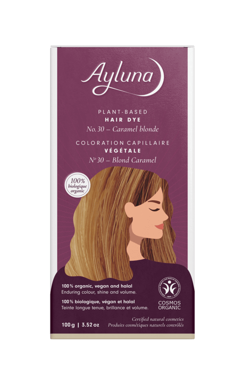 Ayluna 100% Βιολογική Βαφή Μαλλιών Caramel Blonde Nr30