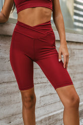 Mad Factory Κολάν Ψηλόμεσο Biker Μπορντό