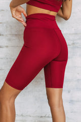 Mad Factory Κολάν Ψηλόμεσο Biker Μπορντό