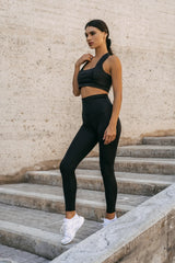 Mad Factory Αθλητικό Γυναικείο Top Galaxy Total Black