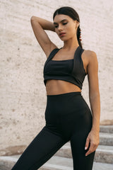 Mad Factory Αθλητικό Γυναικείο Top Galaxy Total Black