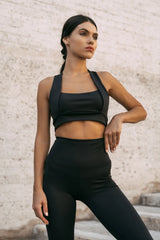 Mad Factory Αθλητικό Γυναικείο Top Galaxy Total Black