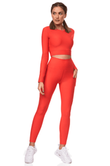 Κολάν Red Coral Phone Pocket Push Up Superstacy