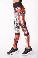 Κολάν Push Up Fit Red Skull Superstacy