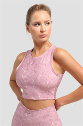 Crop Top Pink Marble Superstacy