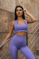 Mad Factory Αθλητικό Γυναικείο Top Galaxy Pastel Purple