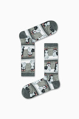 Κάλτσα χωρίς ραφές, με σχέδιο Hachiko