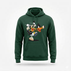 Madfactory Duck Runner Φούτερ Μπλούζα Κυπαρισσί Με Τσέπη Μάρσιππό