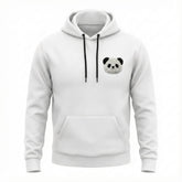 Madfactory Panda Φούτερ Μπλούζα Λευκο Με Τσέπη Μάρσιππό