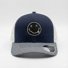 Nirvana Smile Caps Grey - Navy One Size Με Δίχτυ | Madfactory