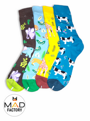 Safari Animals Socks Σετ 4 Κάλτσες
