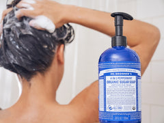 Dr.Bronner's Αγνό Υγρό Σαπούνι Ζάχαρης με Μέντα