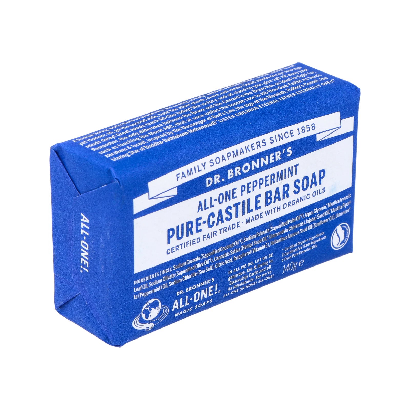 Μπάρα Σαπουνιού Μέντα 140gr Dr.Bronner's