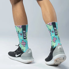 Dream Big Teal Sport Socks Anthrax Mashines