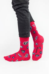 Ανδρικές Fashion Κάλτσες "John Frank" RED POISON