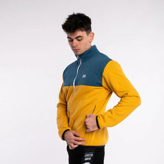 Hybrid Full-Zip Sweatshirt - Zayden - Yellow Anthrax Mashines