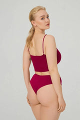 Laser Cut Brazilian - Plus Size "CottonHill" YOLANDA BORDEAUX
