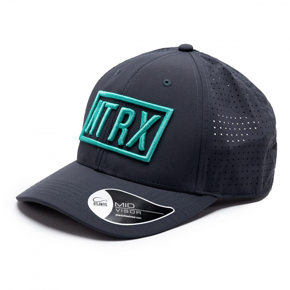 NTRX Sports Caps - Aqua Grey Peak Anthrax Machines