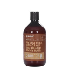 Σαμπουάν Επανόρθωσης Με Βιολογική Βρώμη «My oat milk Brings all the repair to my hair» Benecos Bio 500ml