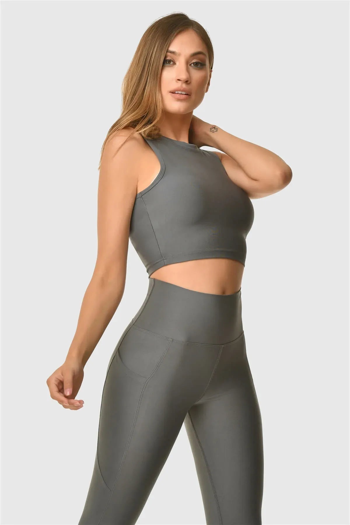 Crop Top Γκρι Superstacy