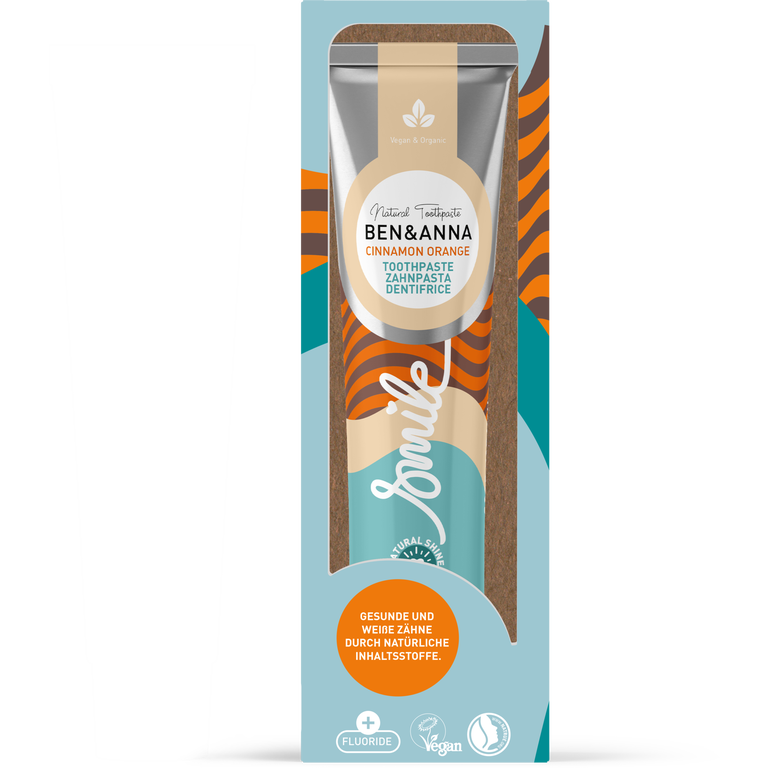 Ben & Anna | Οδοντόκρεμα Cinnamon Orange με φθόριο, 75ml