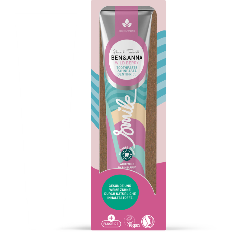 Ben & Anna | Οδοντόκρεμα Wild Berry με φθόριο, 75ml