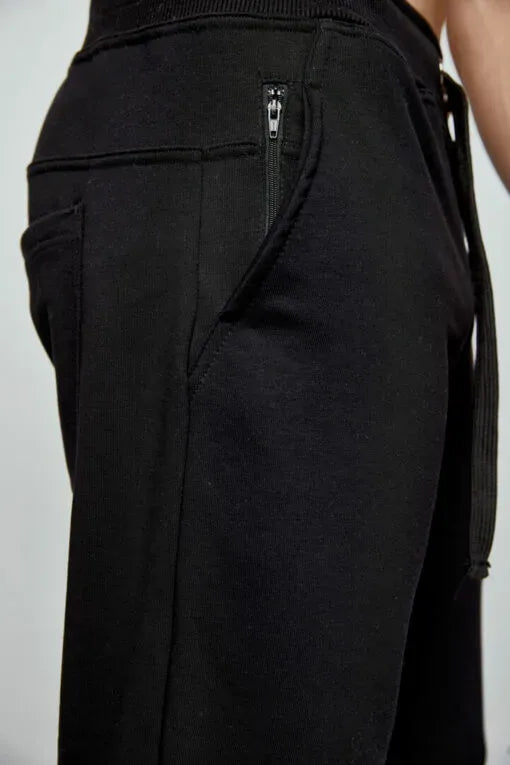 Bodymove Ανδρικό Παντελόνι Τρίκλωνο Ισιο με φερμουάρ στη Δεξιά Τσέπη Μαύρο