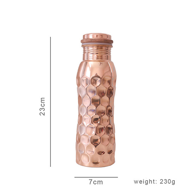 Χάλκινο Μπουκάλι Νερού με όψη διαμαντιού 600ml – Κωδ.:M6 Forrest & Love