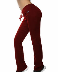 Bodymove Γυναικείο Ίσιο Μονόχρωμο Παντελόνι με Χοντρό Ύφασμα Μπορντό