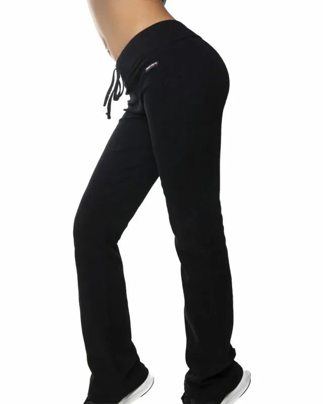 Bodymove Γυναικείο Ίσιο Μονόχρωμο Παντελόνι με Χοντρό Ύφασμα Μαύρο