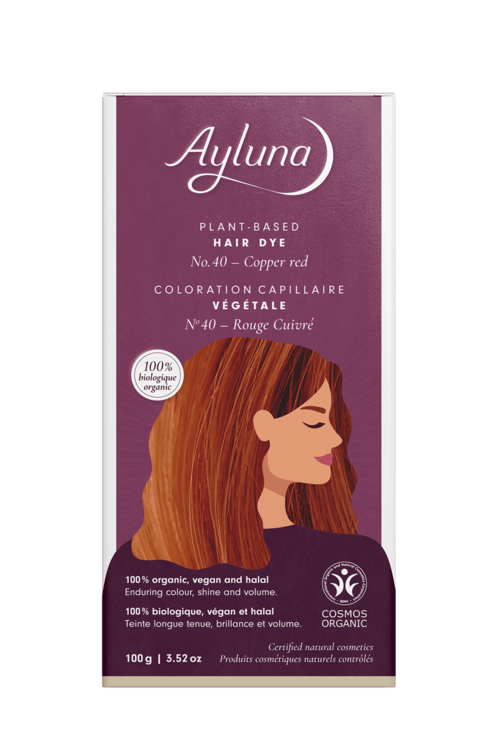 Ayluna 100% Βιολογική Βαφή Μαλλιών Copper Red Nr40