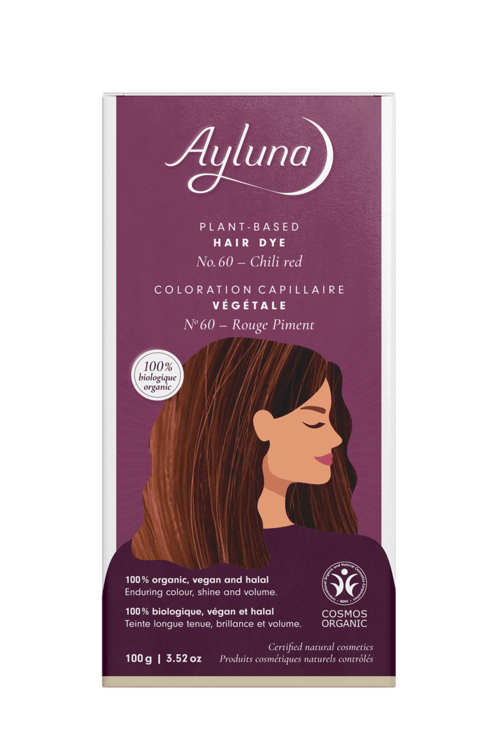 Ayluna 100% Βιολογική Βαφή Μαλλιών Chili Red Nr60