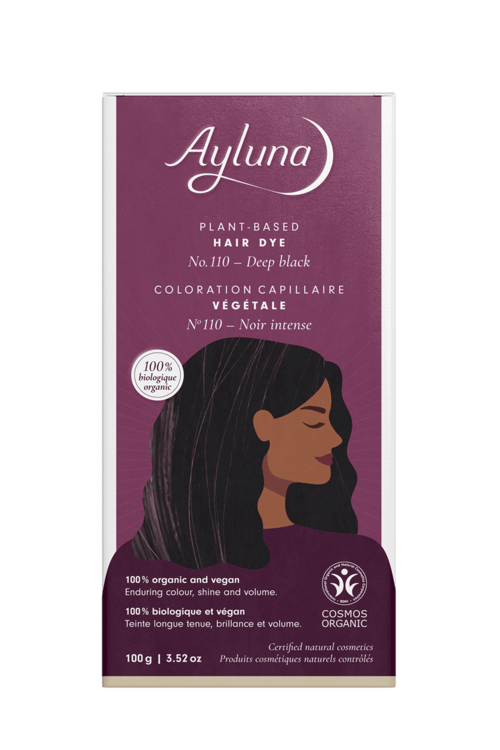 Ayluna 100% Βιολογική Βαφή Μαλλιών Deep Black Nr.110