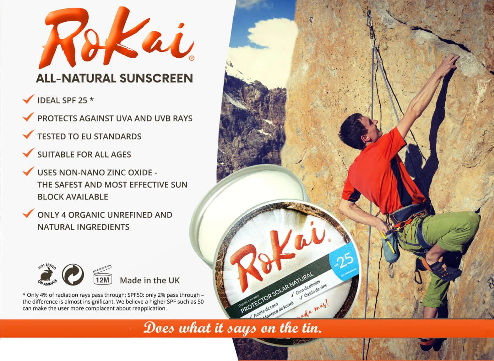 All-Natural Sunscreen SPF25 - 100% Φυσικό Αντηλιακό 100ml RoKai®
