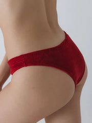 Brazilian Velvet Briefs Red Oratia Organic Underwear
