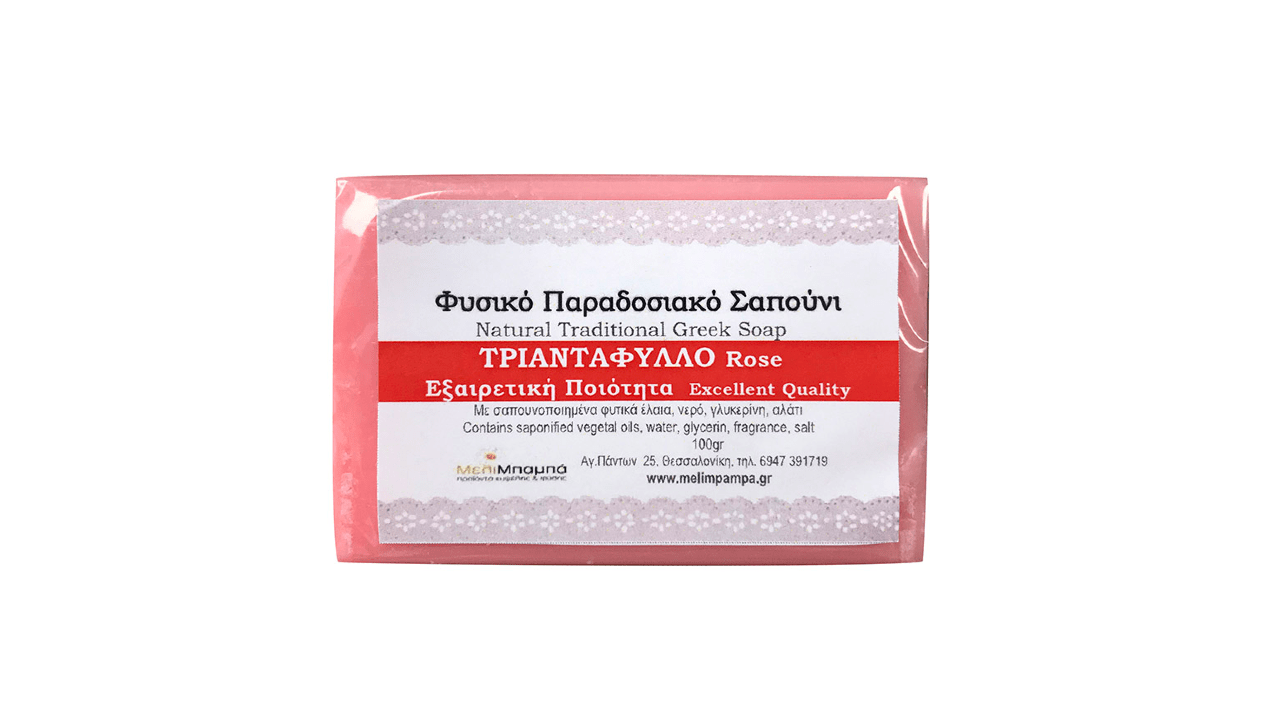 Τριαντάφυλλο Σαπούνι Φυσικό ΜελίΜπαμπά 100gr