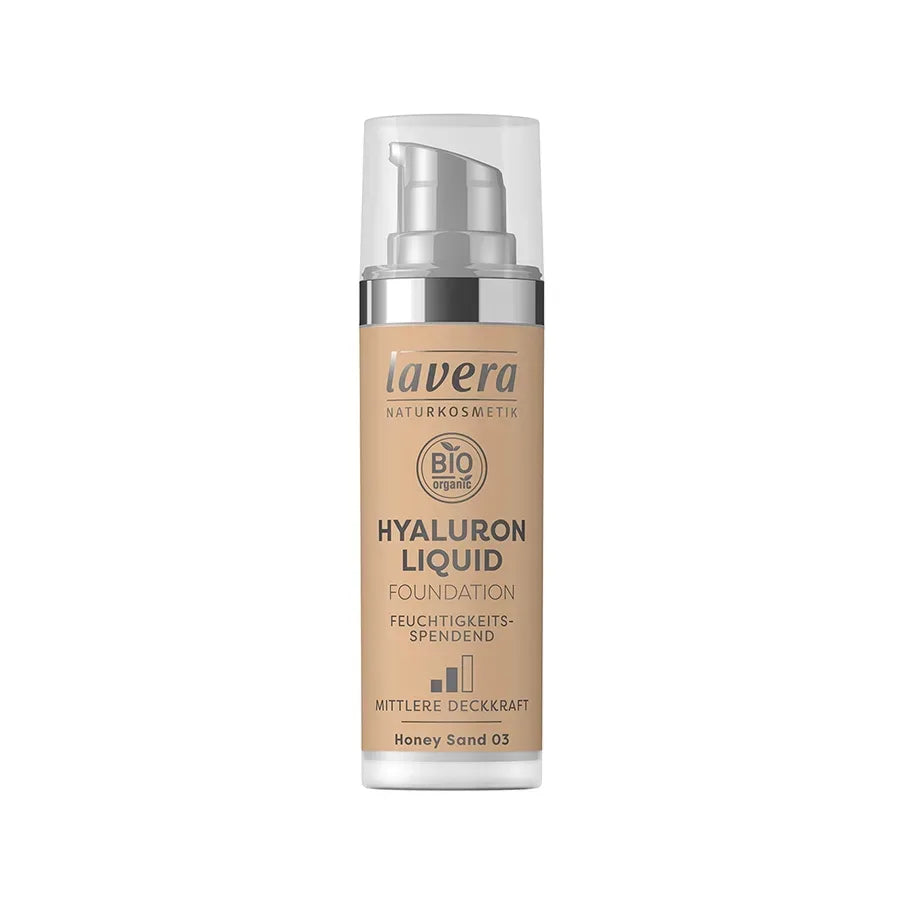 Υγρό Make-up με Υαλουρονικό οξύ Honey Sand 03 30ml Lavera
