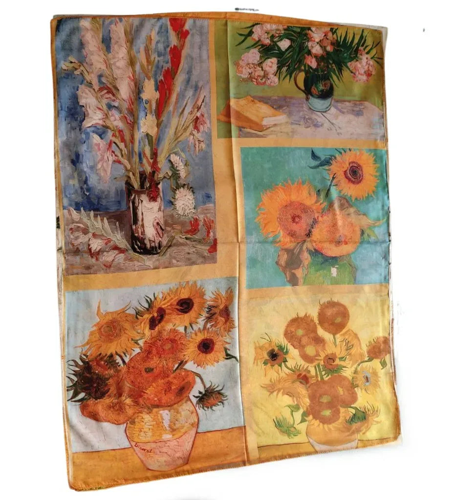 Φουλάρι Art Διπλής Όψης  Van Gogh "Sunflowers''