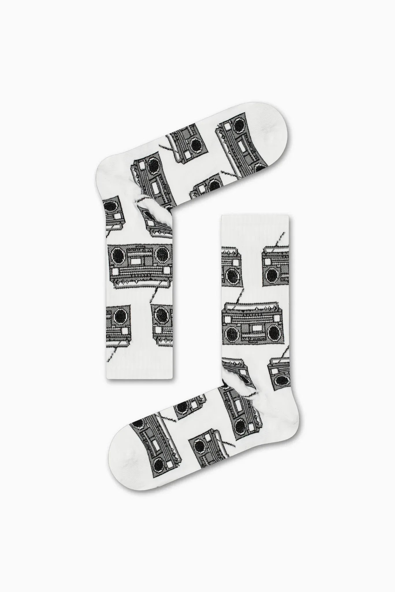 Κάλτσα χωρίς ραφές, με σχέδιο Cassetophone