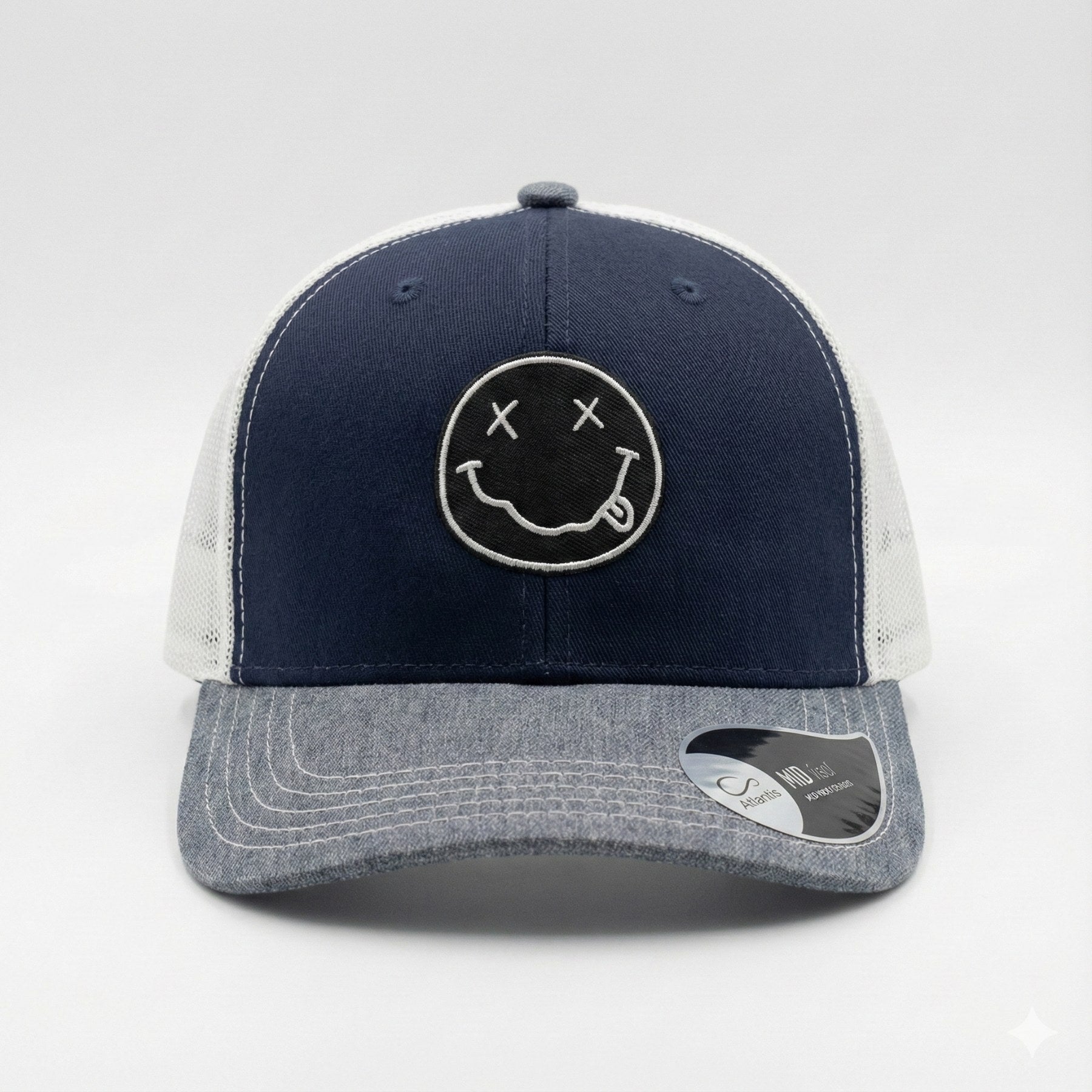 Nirvana Smile Caps Grey - Navy One Size Με  Δίχτυ | Madfactory