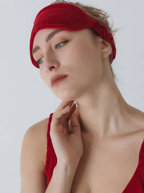 Sleeping Mask Velvet Red Oratia Organic Underwear