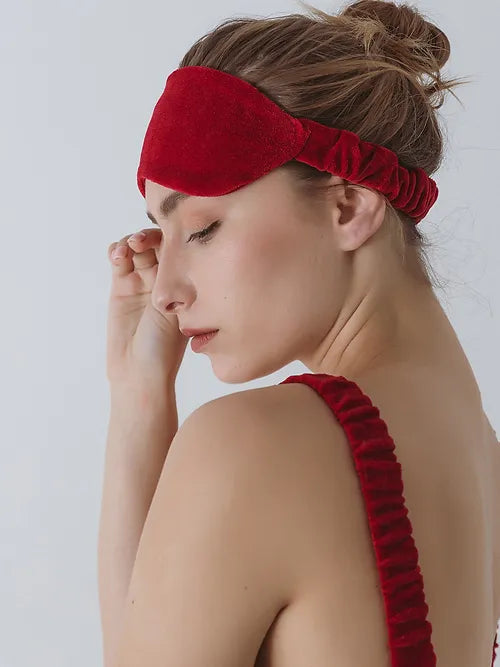 Sleeping Mask Velvet Red Oratia Organic Underwear