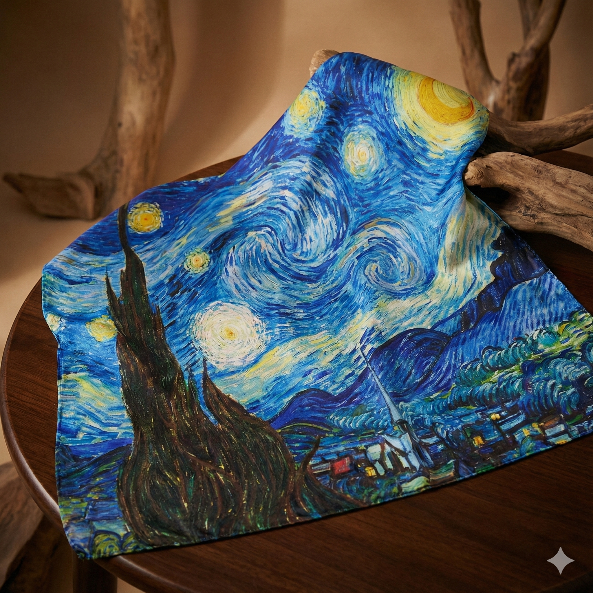 Φουλάρι Art Διπλής Όψης  Van Gogh "Starry Night''