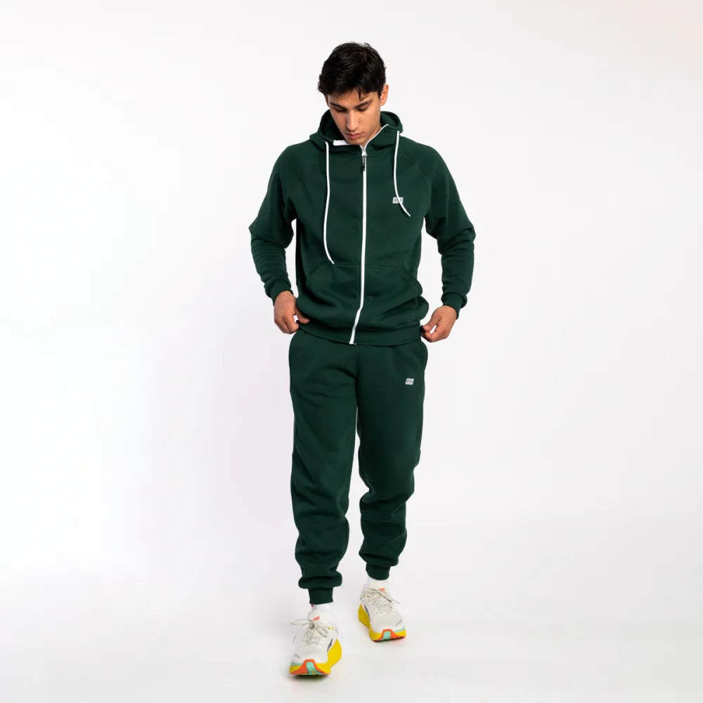 Cotton Hooded Tracksuit - Omnia Green Anthrax Mashines