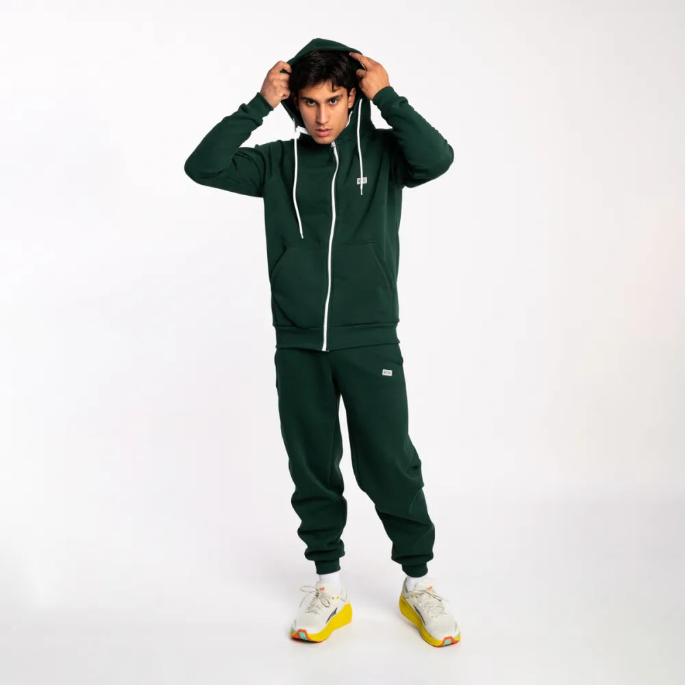 Cotton Hooded Tracksuit - Omnia Green Anthrax Mashines