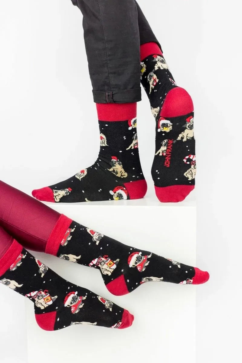 Χριστουγεννιάτικες Fashion Κάλτσες "John Frank" PUG  - Christmas Edition
