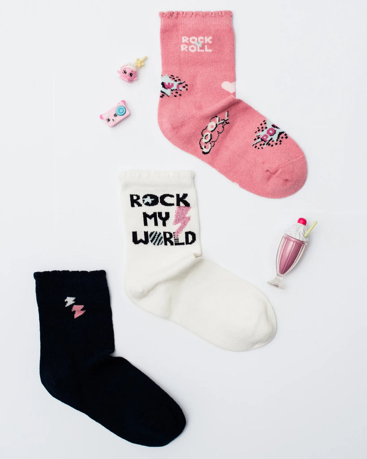 Girls Rock Παιδικές Κάλτσες Σετ